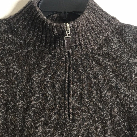 Iceland  mens wool blend made in Italy quarter zip pullover sweater size XL - Picture 5 of 12